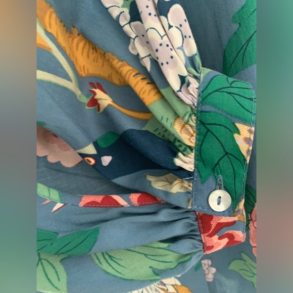 H&M Floral Blouse - Blue and Pink - Picture 3 of 7